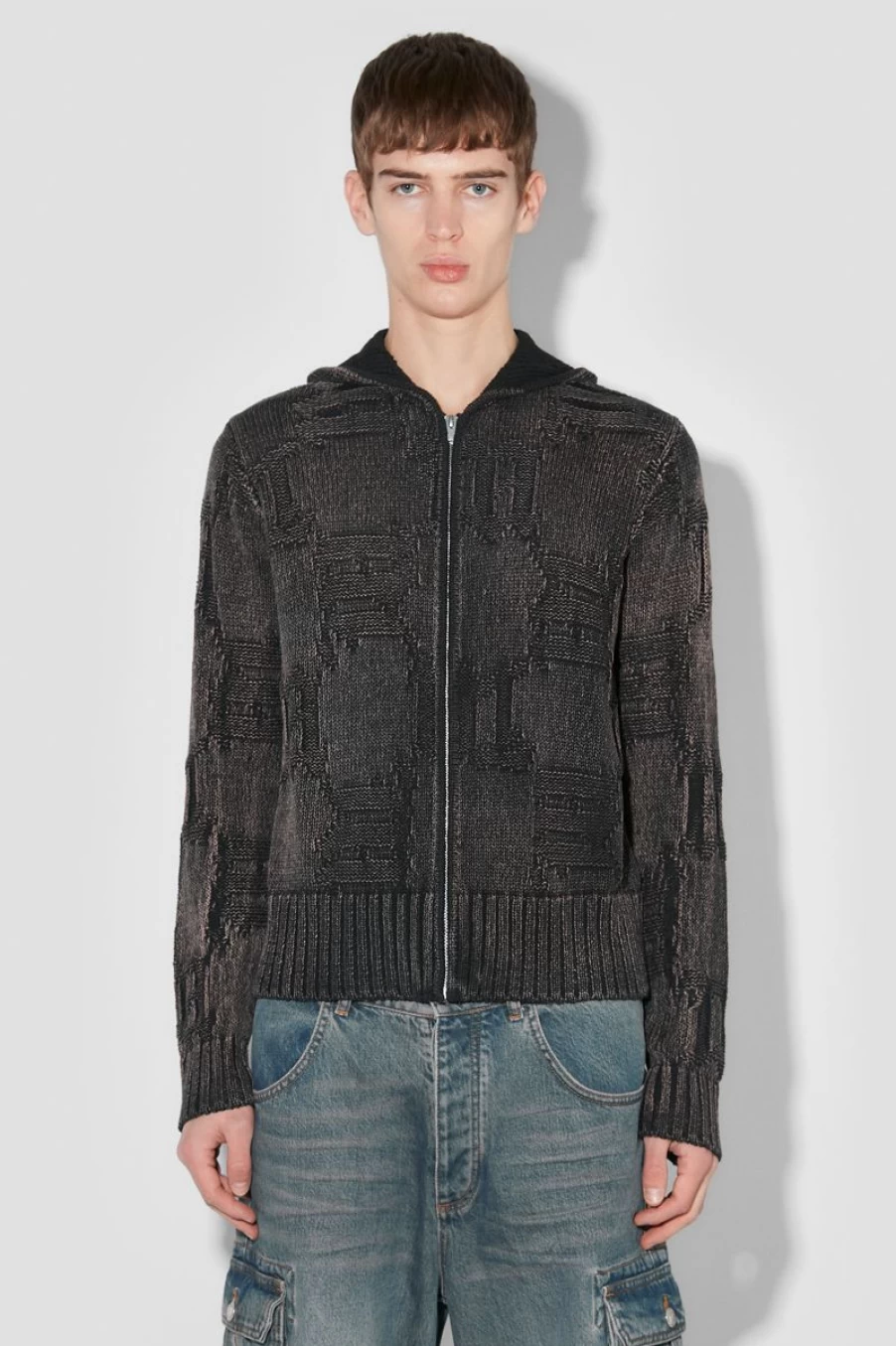MISBHV Monogram Knitted Hoodie Black New