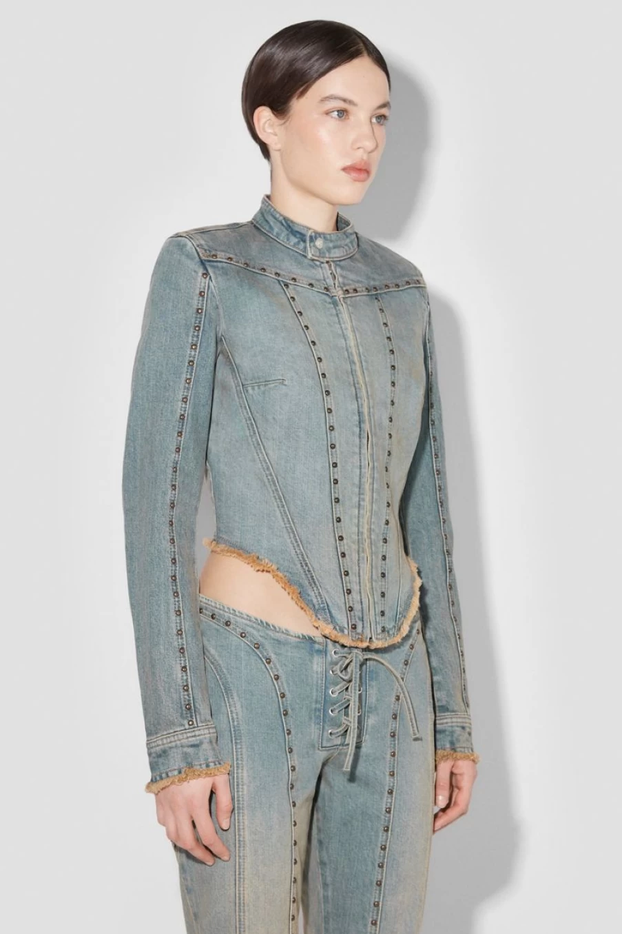 MISBHV Sunset Wash Denim Jacket With Studs Blue Best
