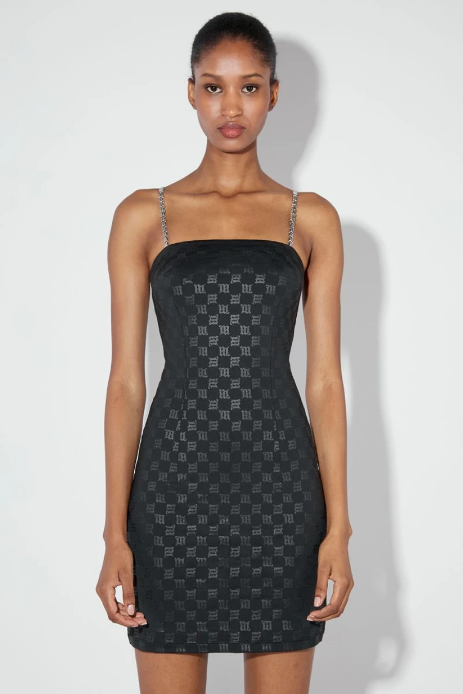 MISBHV Monogram Spaghetti Mini Dress Black Wholesale