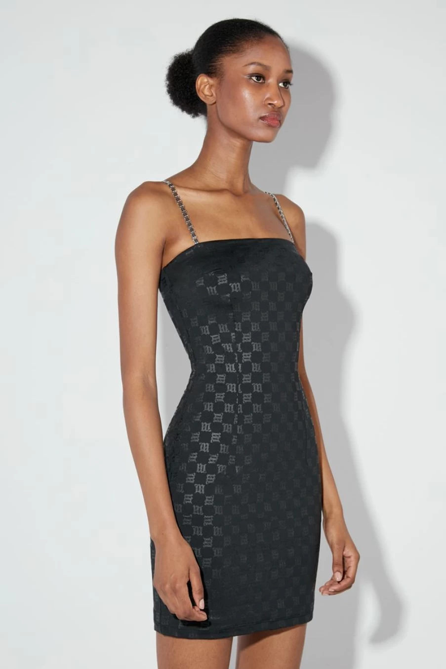 MISBHV Monogram Spaghetti Mini Dress Black Wholesale