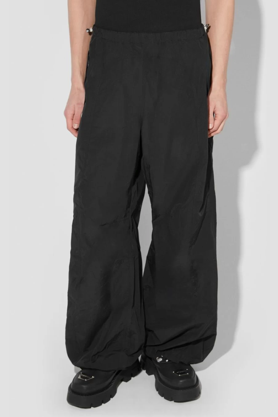 MISBHV Crushed Nylon Parachute Trousers Black Best