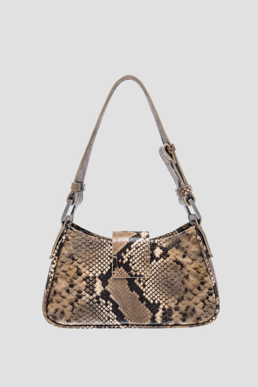 MISBHV Leather Shoulder Bag Small Snakeskin Snakeskin Beige Online