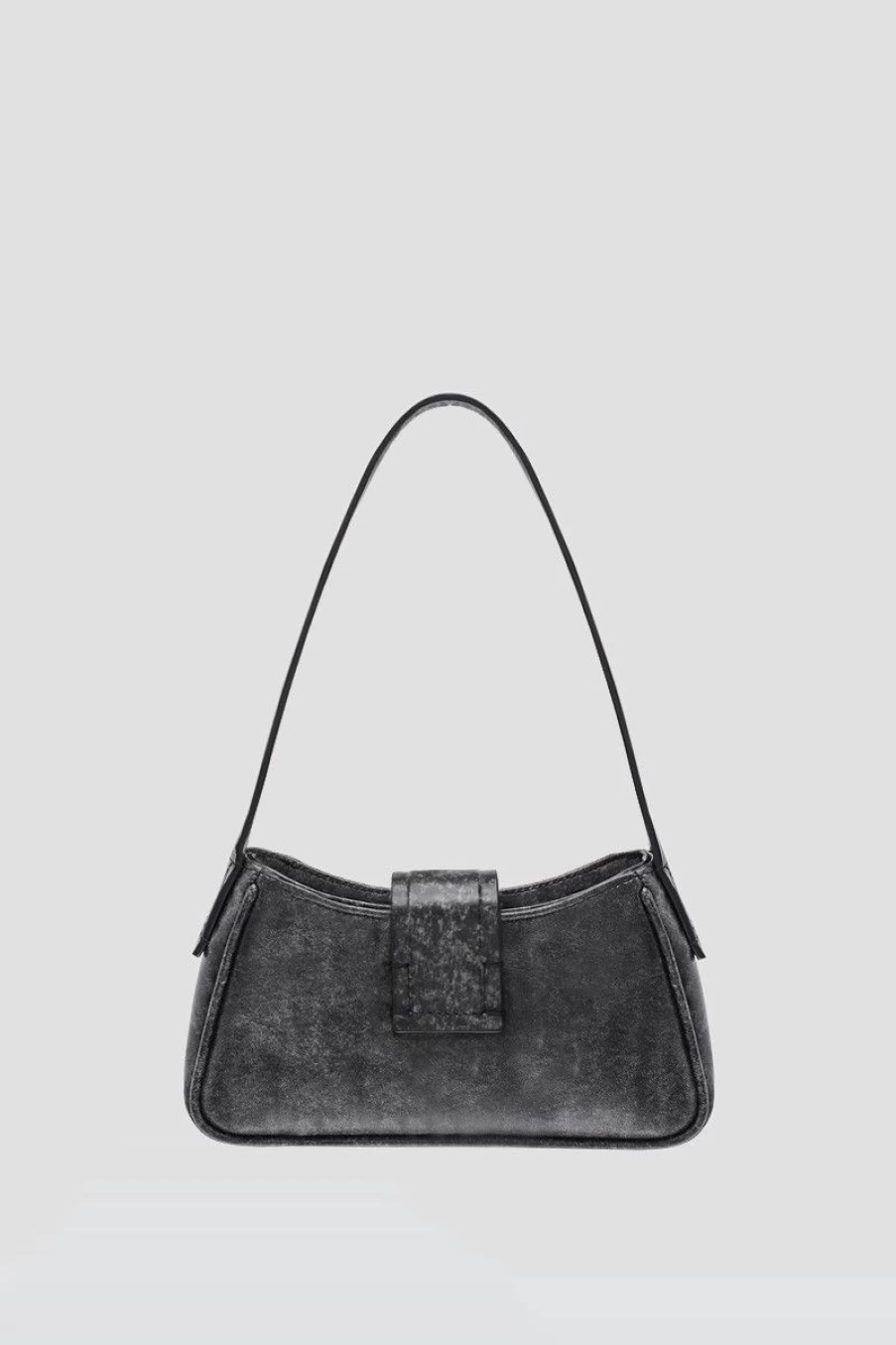 MISBHV Leather Shoulder Bag Mini Washed Black Online