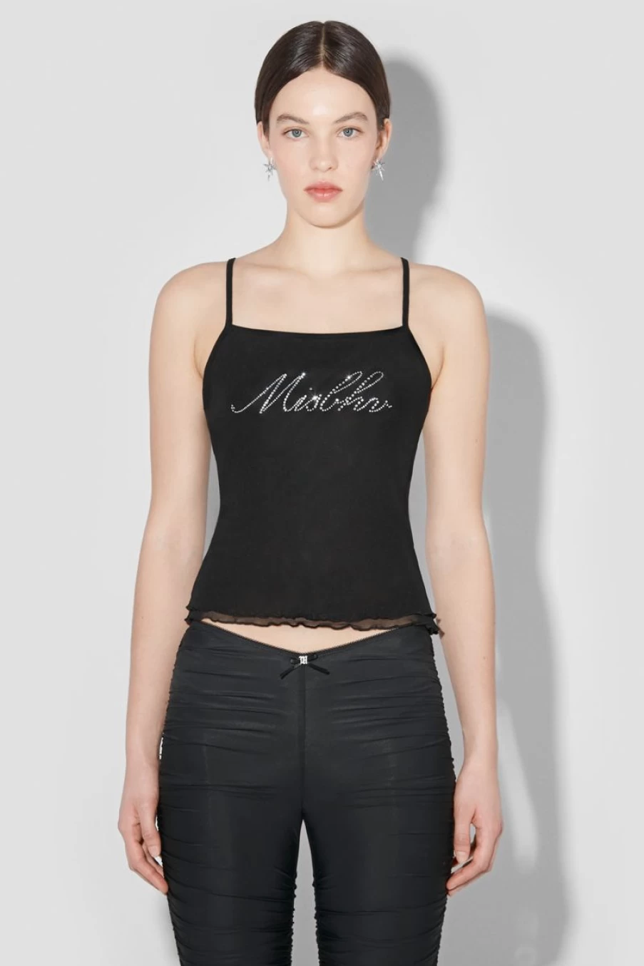 MISBHV Misbhv Crystal Mesh Tank Top Black New