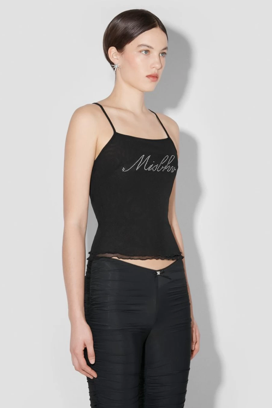 MISBHV Misbhv Crystal Mesh Tank Top Black New
