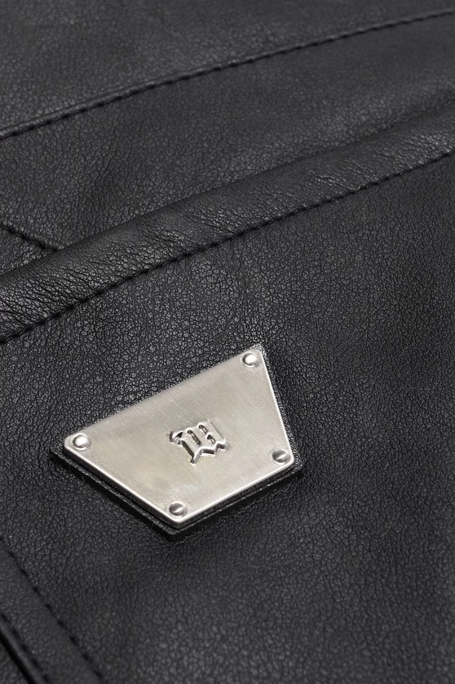 MISBHV Matte Faux Leather Moto Trousers Black Hot