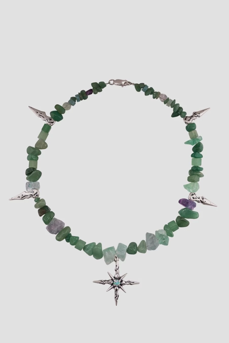 MISBHV Ibiza Necklace Green/Silver Best