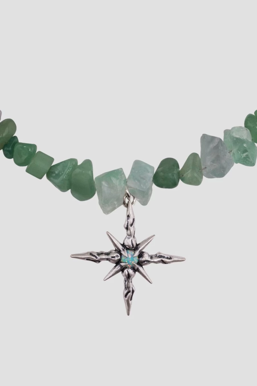 MISBHV Ibiza Necklace Green/Silver Best