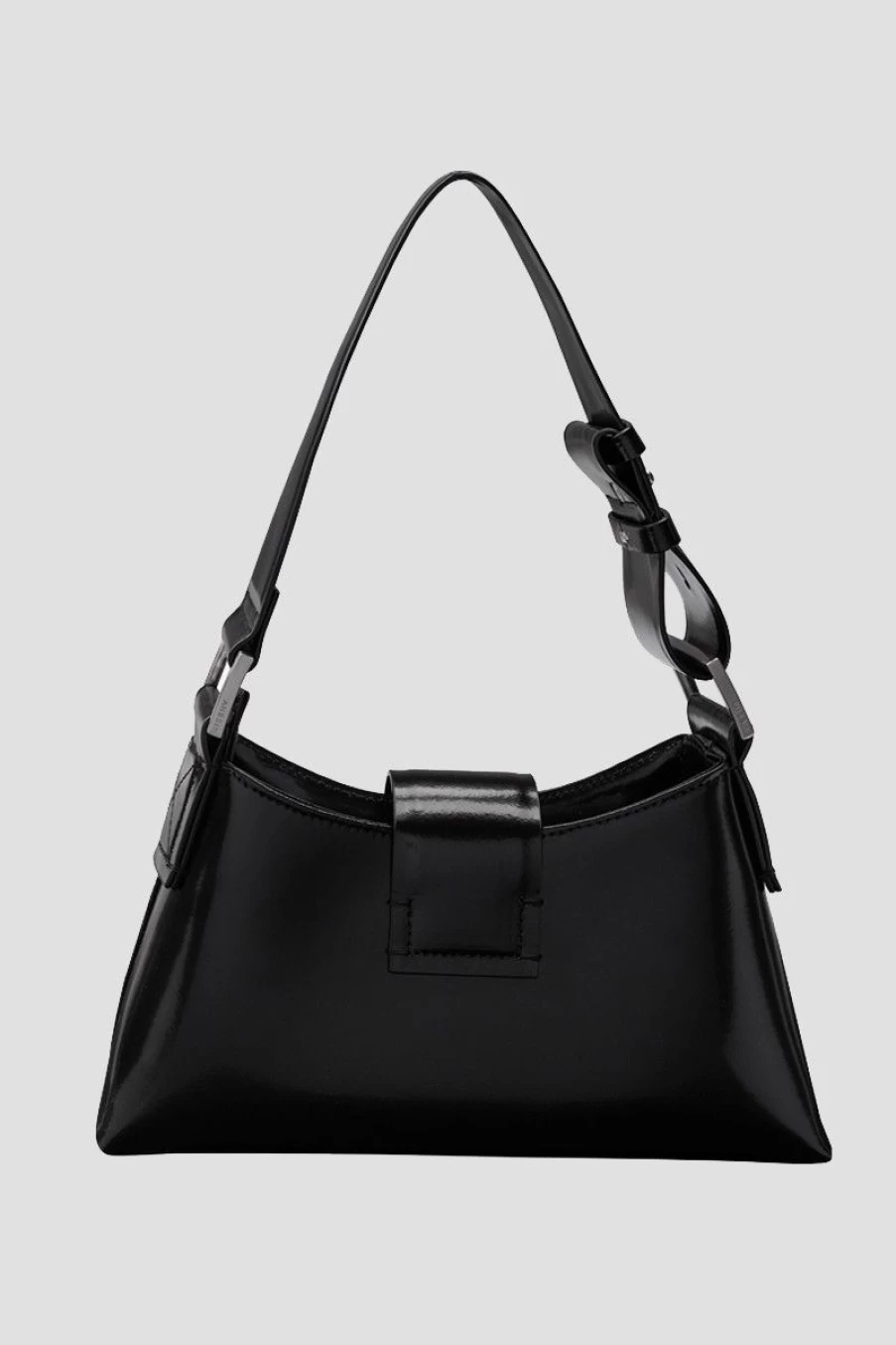 MISBHV Leather Shoulder Bag Medium Black Hot