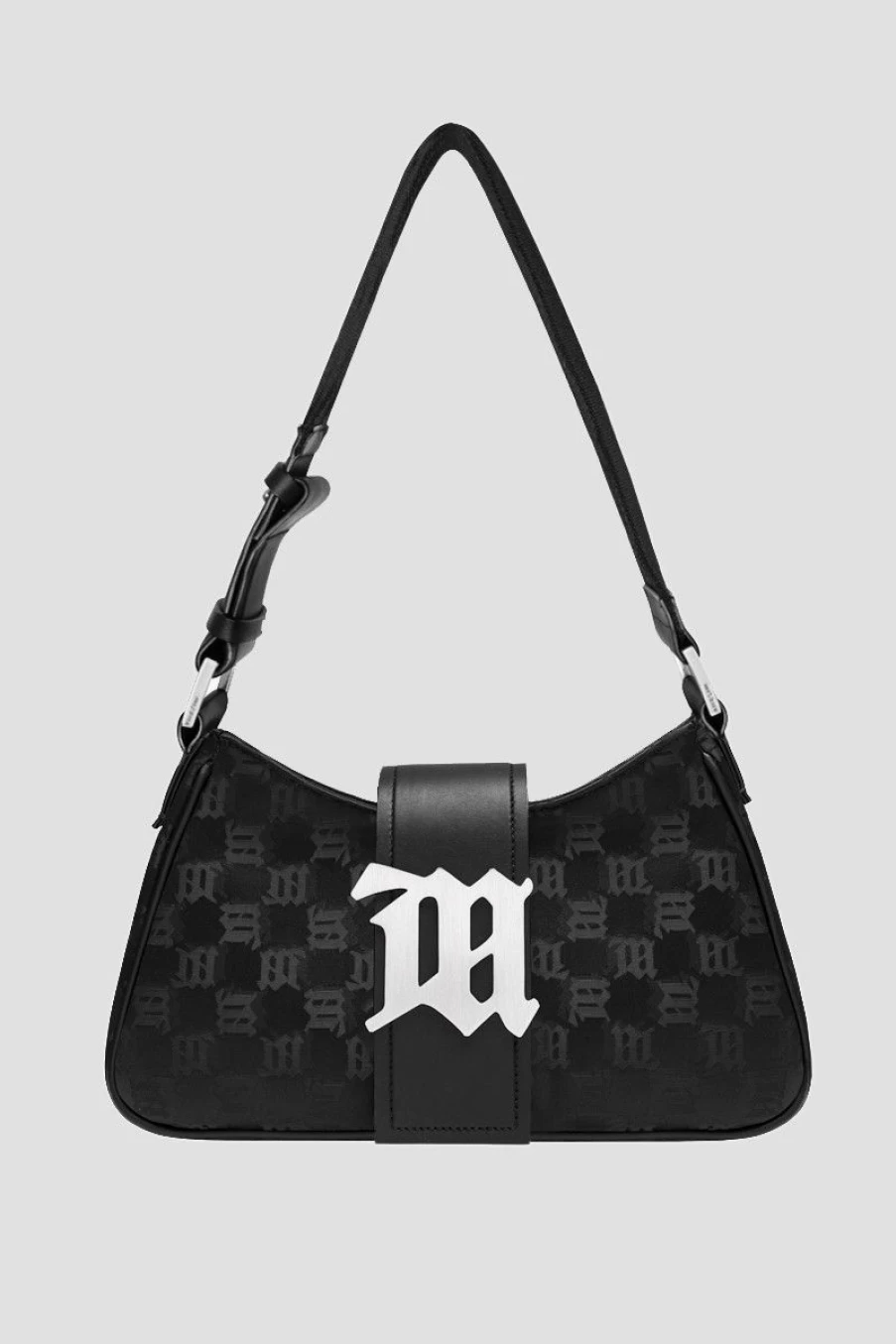 MISBHV Nylon Monogram Shoulder Bag Medium Black Wholesale