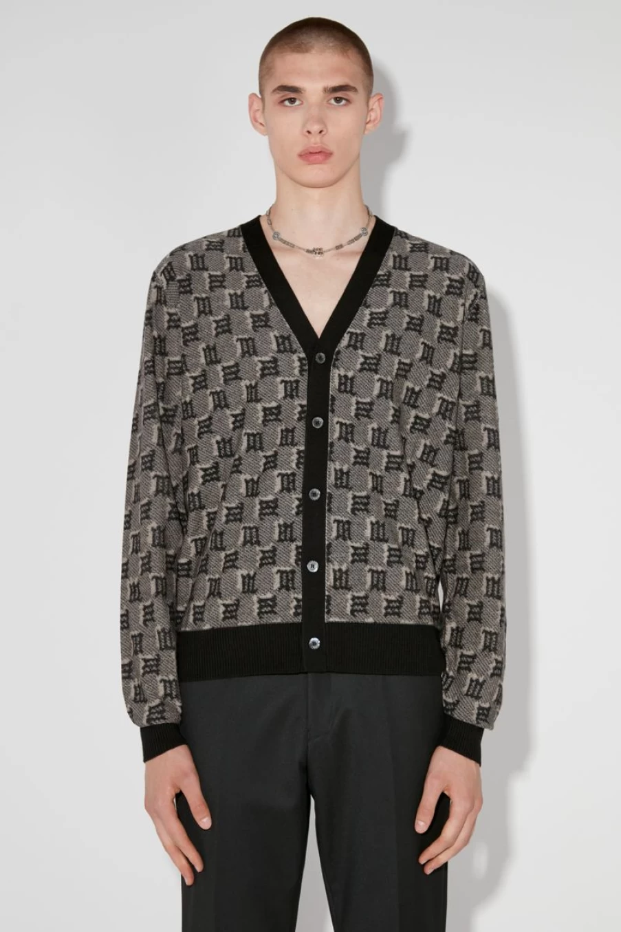MISBHV Silk Wool Knitted Monogram Kardigan Multicolor Online