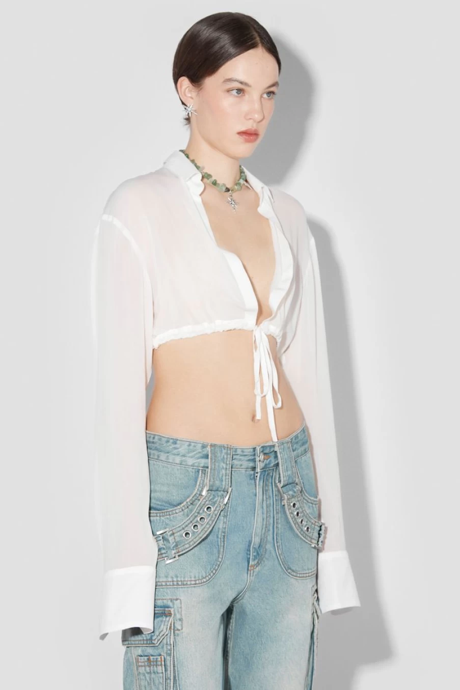 MISBHV Resort Croped Shirt Off White Online