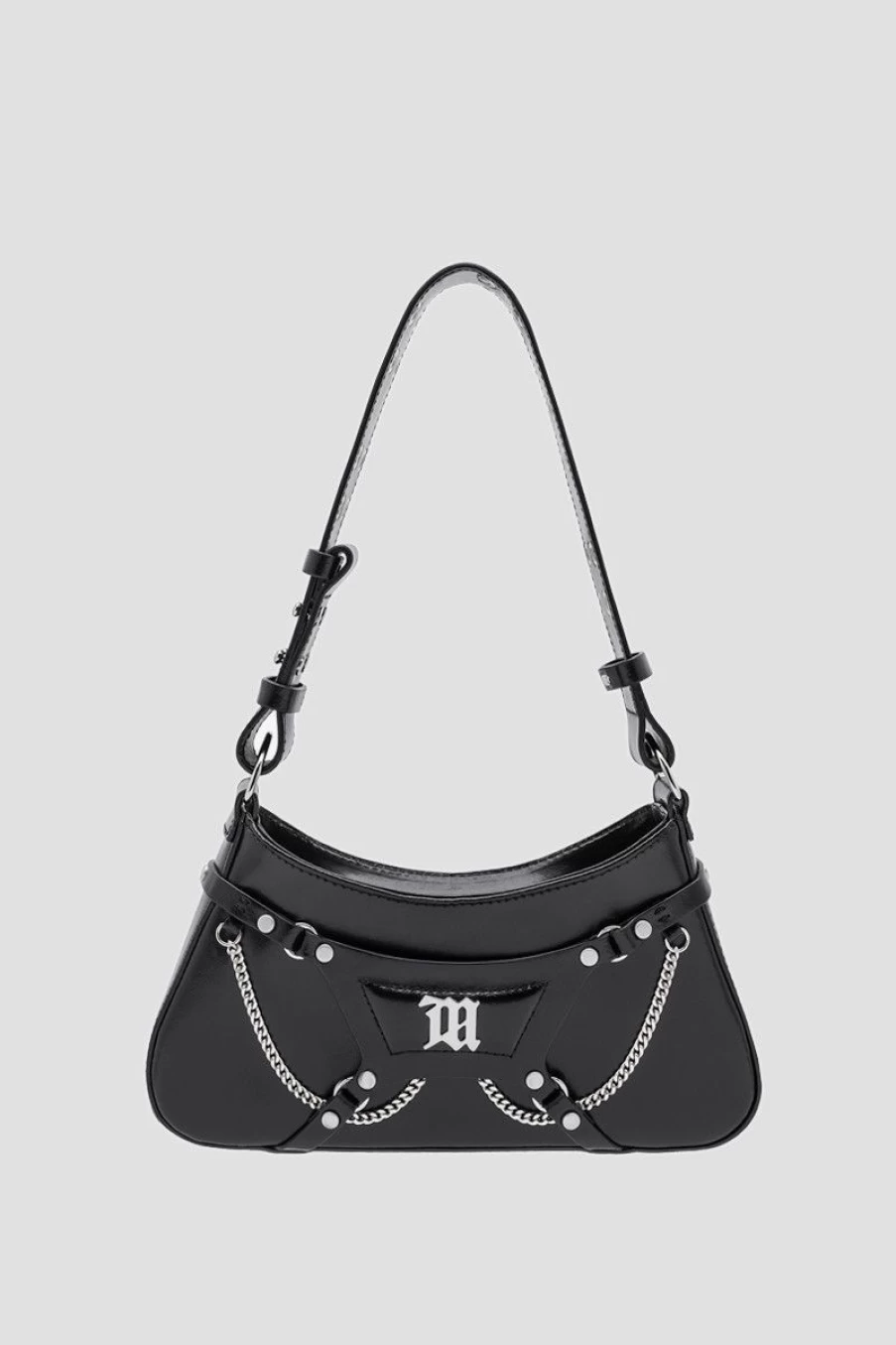 MISBHV Leather Fetish Shoulder Bag Black Clearance