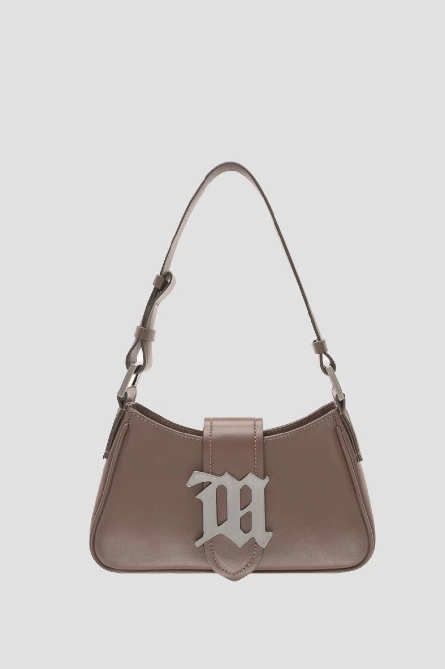 MISBHV Leather Shoulder Bag Small Travertine New