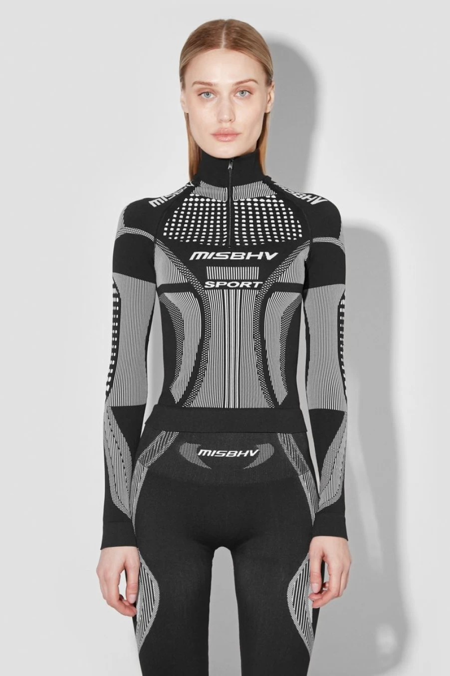 MISBHV Sport Europa Quarter-Zip Longsleeve Black/White Hot