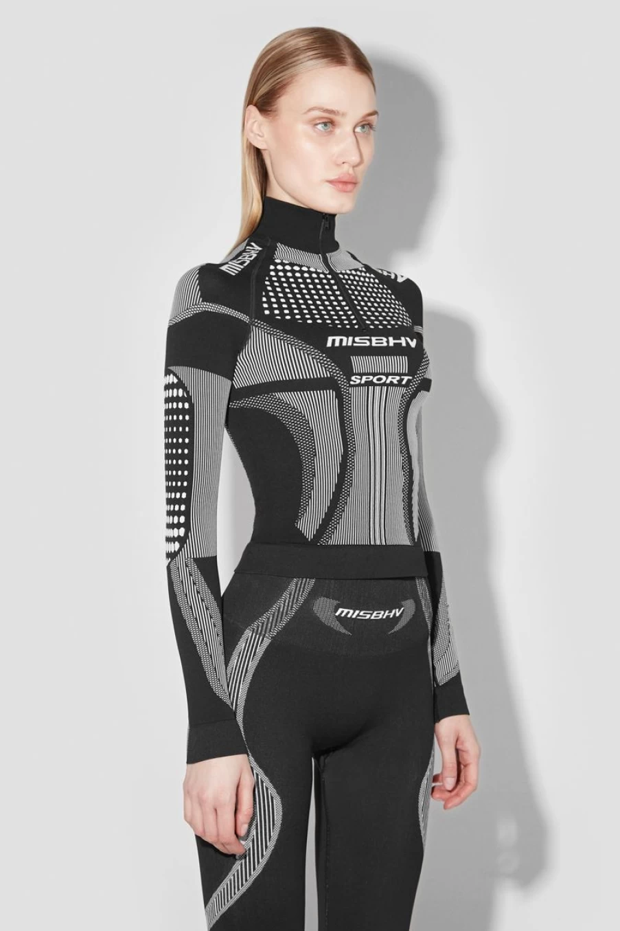 MISBHV Sport Europa Quarter-Zip Longsleeve Black/White Hot