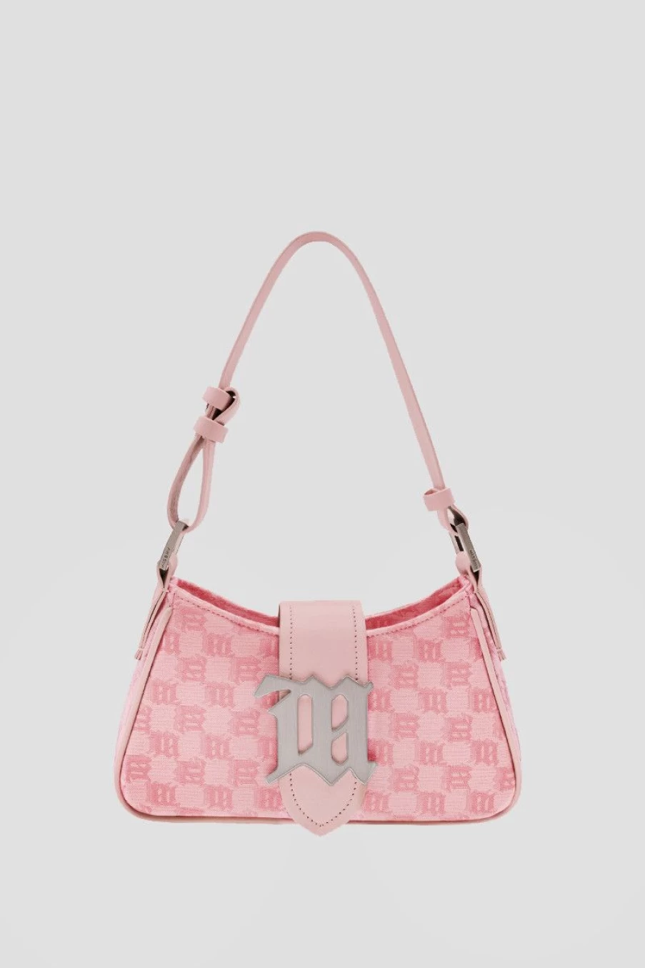MISBHV Jacquard Monogram Shoulder Bag Small Bubblegum Online