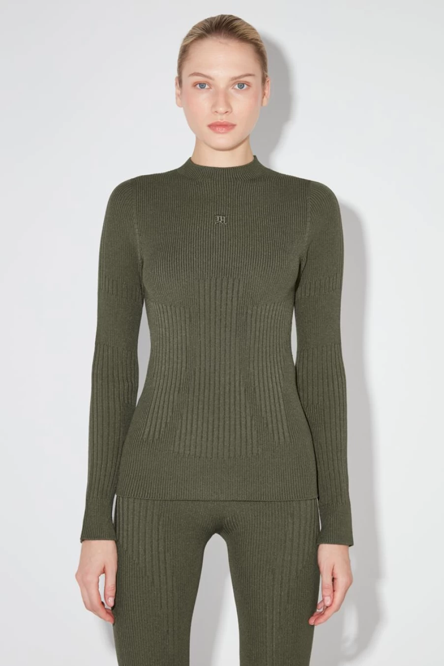 MISBHV Ribbed Longsleeve Mockneck Grunge Olive Wholesale