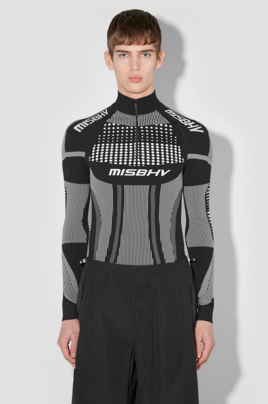 MISBHV Sport Europa Quarter-Zip Longsleeve Black/White Wholesale