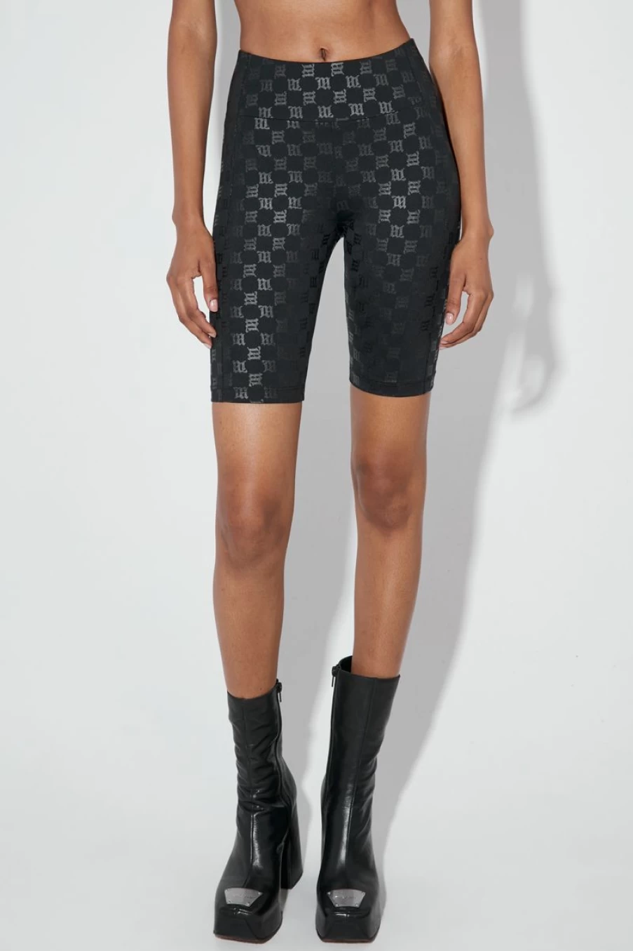 MISBHV Monogram High Waisted Biker Shorts Black Hot