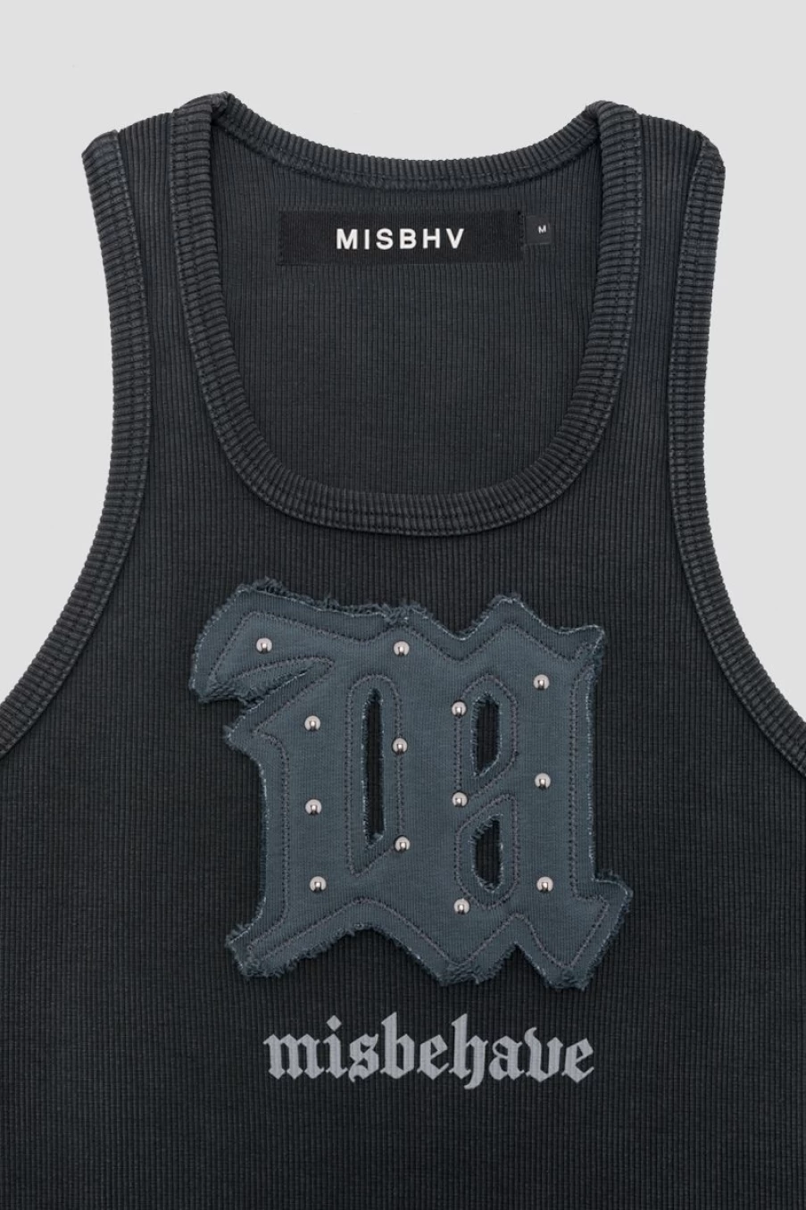 MISBHV Goth Tank Top Washed Black Hot