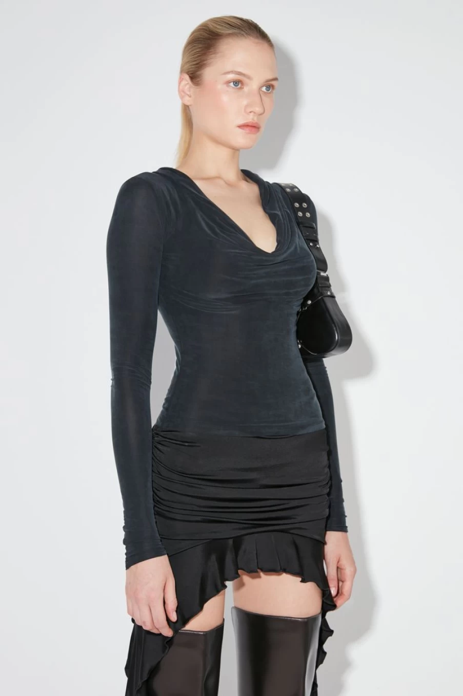 MISBHV Hooded Cupro Longsleeve Black New
