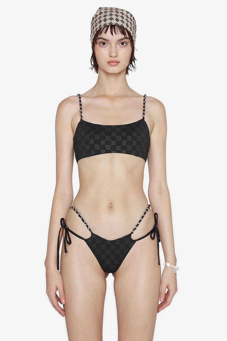 MISBHV Swim Chain Monogram Bikini Bottoms Black Best