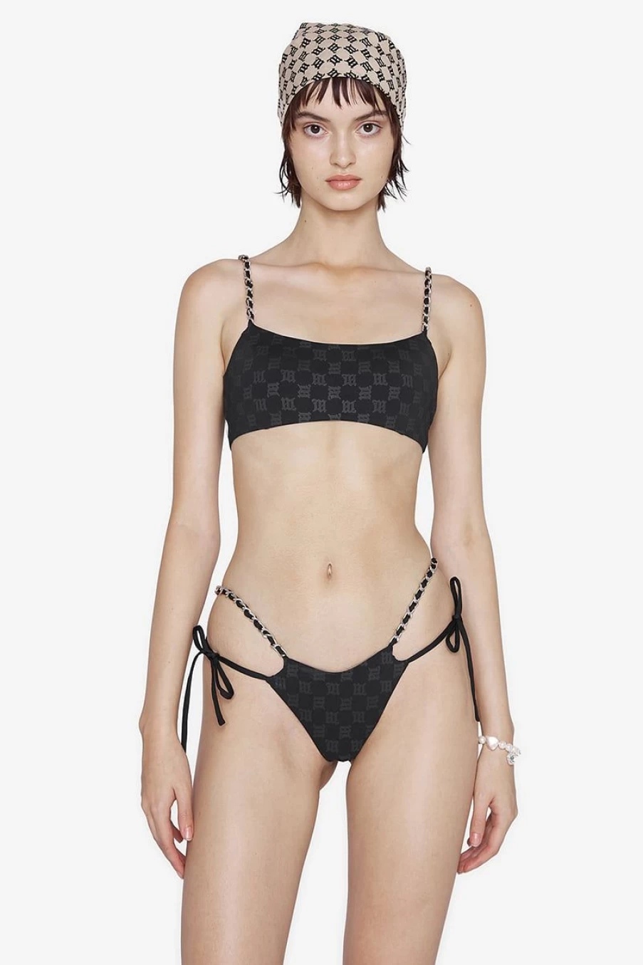 MISBHV Swim Chain Monogram Bikini Bottoms Black Best