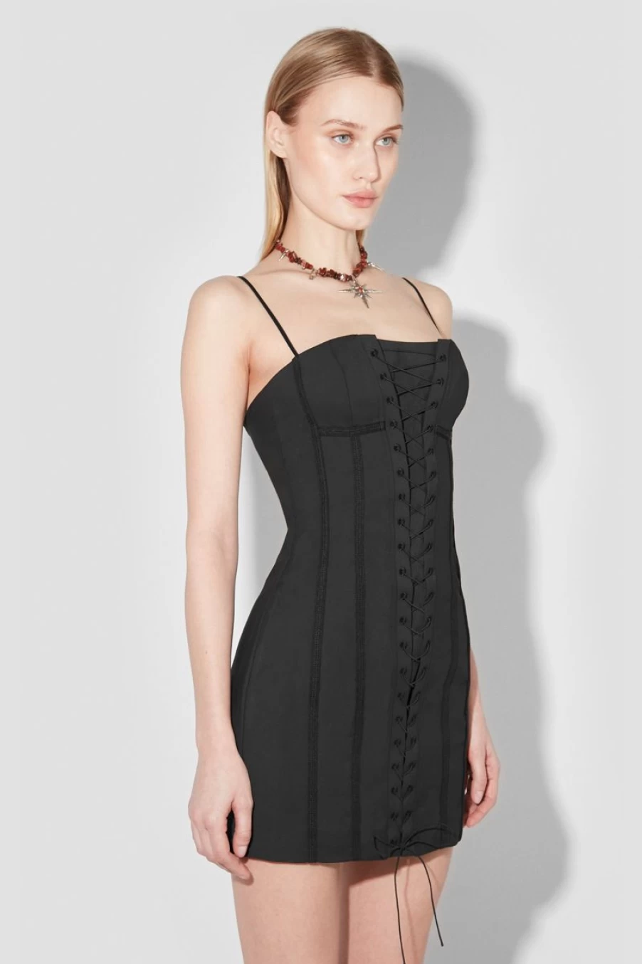 MISBHV Lara Laced Corset Mini Dress Black Hot