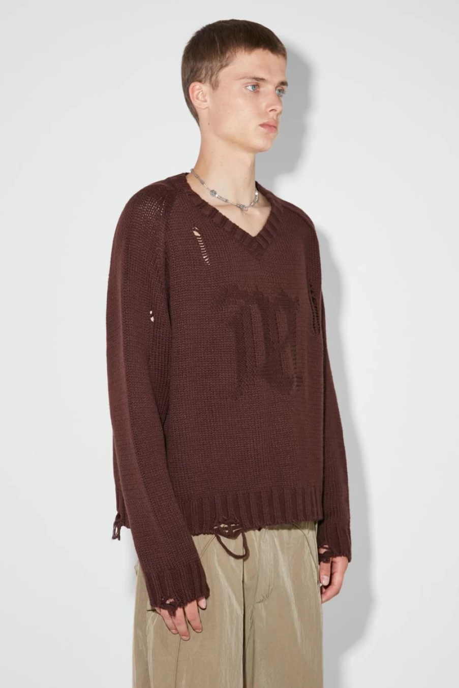 MISBHV Distressed Knit Brown Clearance