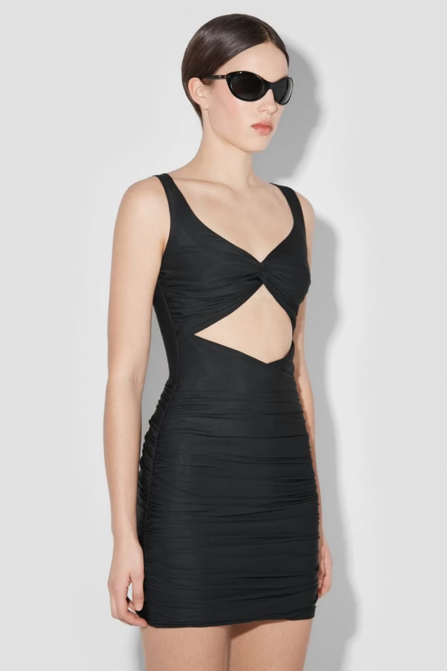 MISBHV Pandora Wrapped Mini Dress Black New
