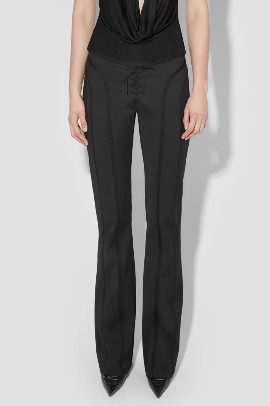 MISBHV Lara Laced Trousers Black Wholesale