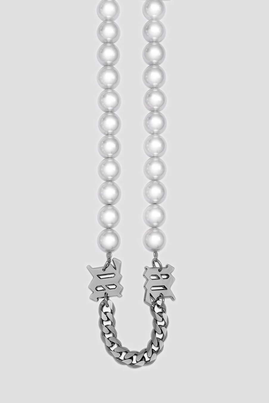 MISBHV Pearl & Curb Link Choker White Hot