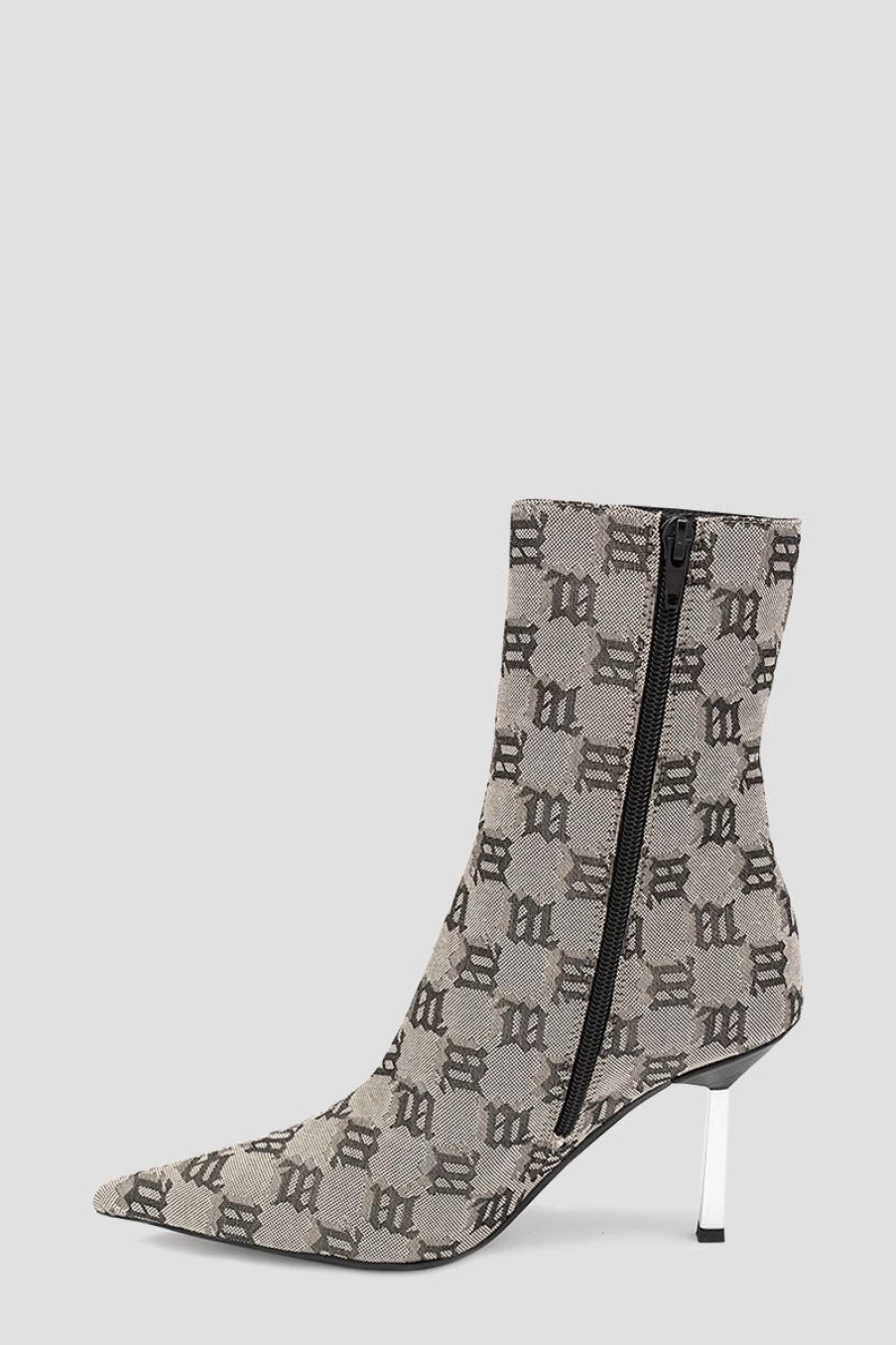MISBHV Sasha Ankle Boot Monogram Beige New