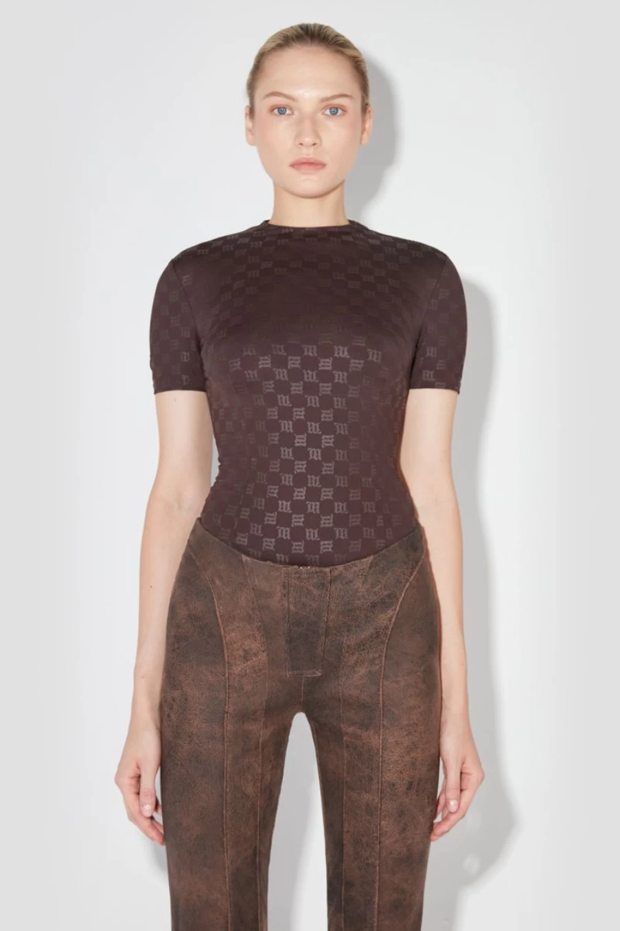 MISBHV Lycra Monogram T-Shirt Wenge New