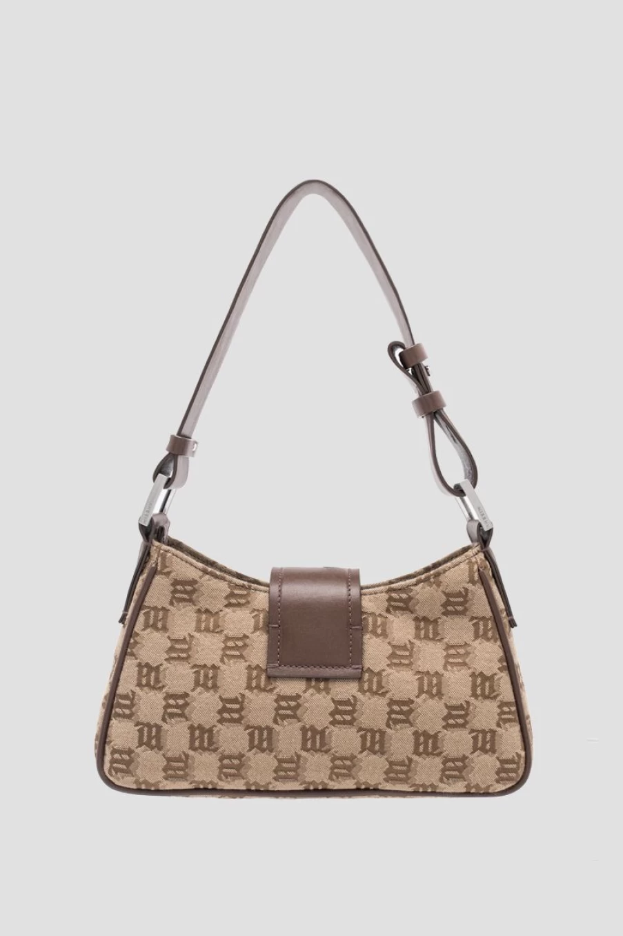 MISBHV Jacquard Monogram Shoulder Bag Small Biscotto Best