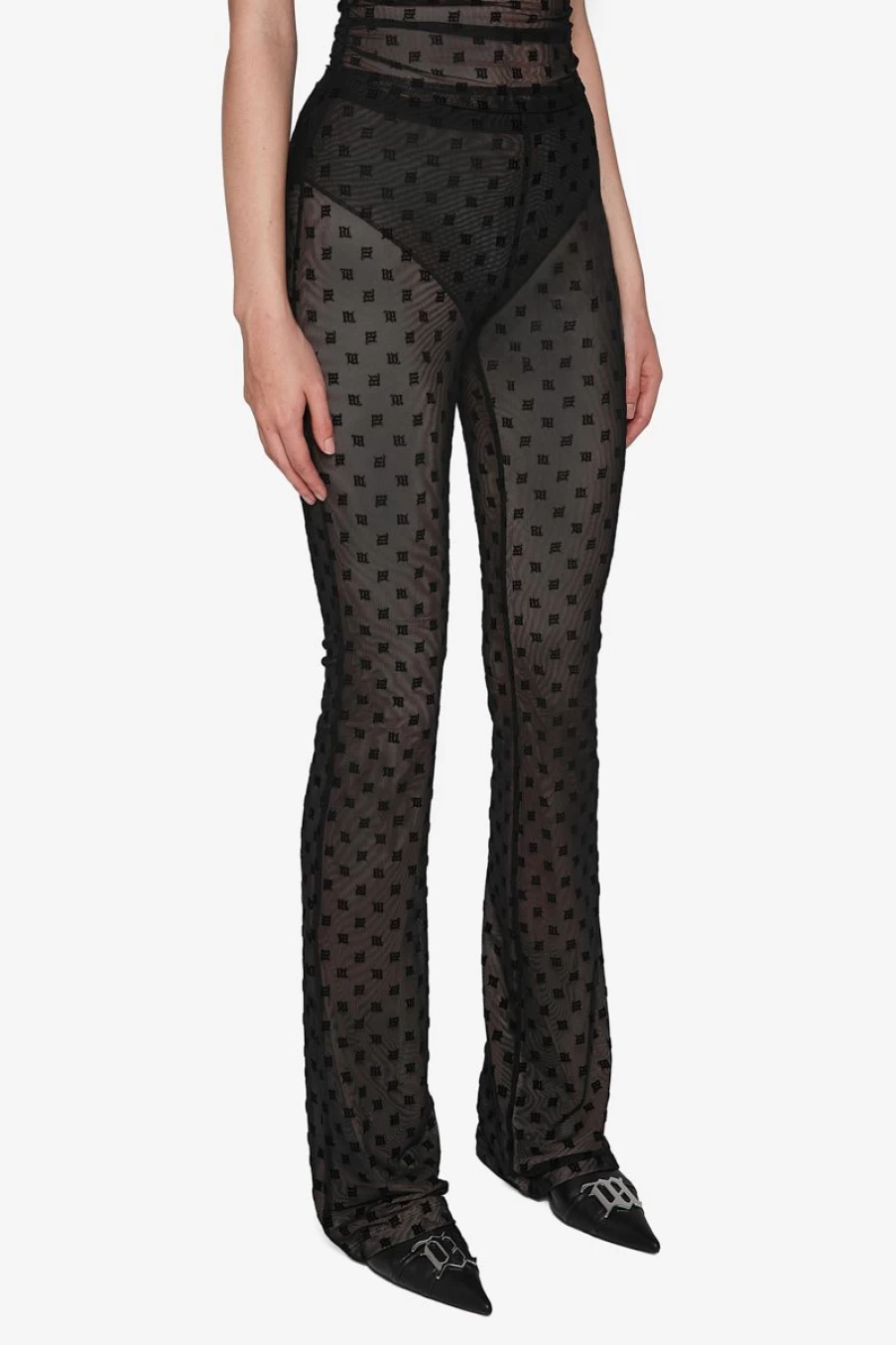 MISBHV Mesh Monogram Trousers Black Online