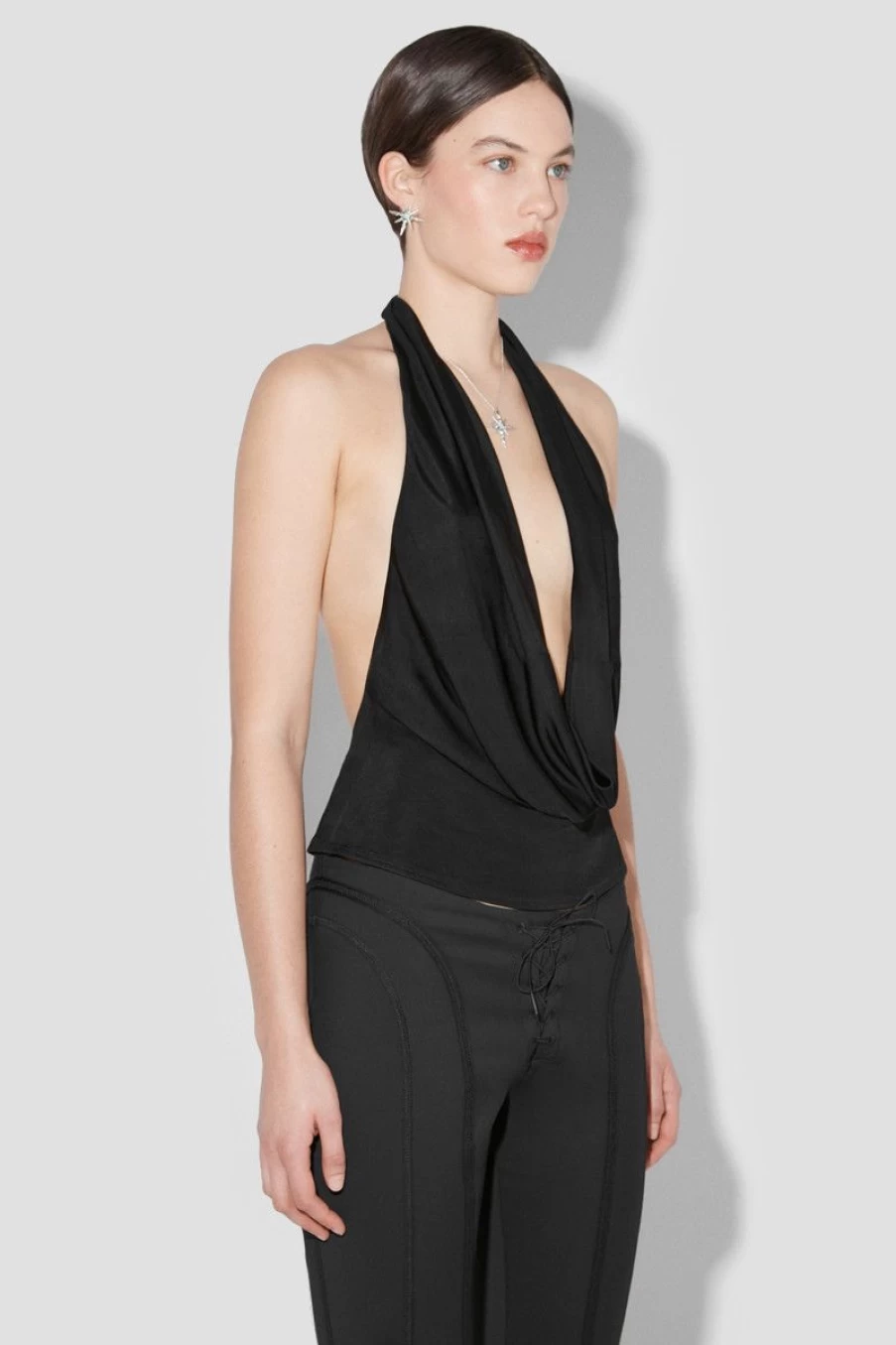 MISBHV Cowl Neck Top Black Best