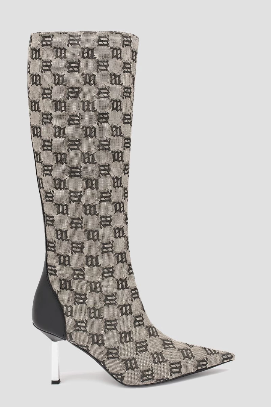 MISBHV Sasha Knee High Boot Monogram Beige New