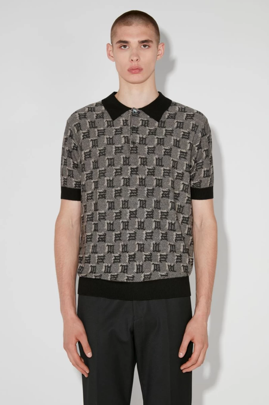MISBHV Silk Wool Knitted Monogram Polo T-Shirt Multicolor Online