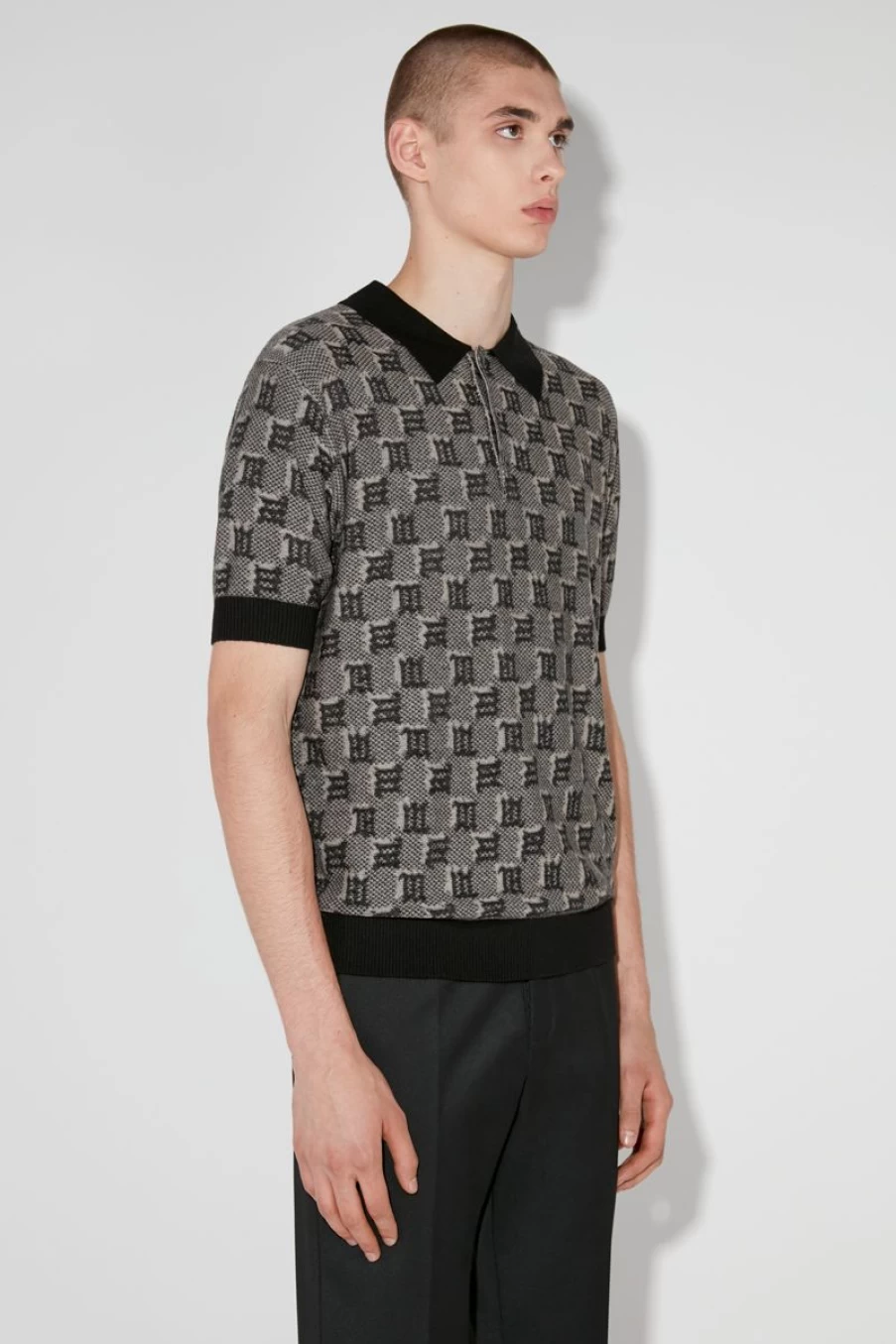 MISBHV Silk Wool Knitted Monogram Polo T-Shirt Multicolor Online