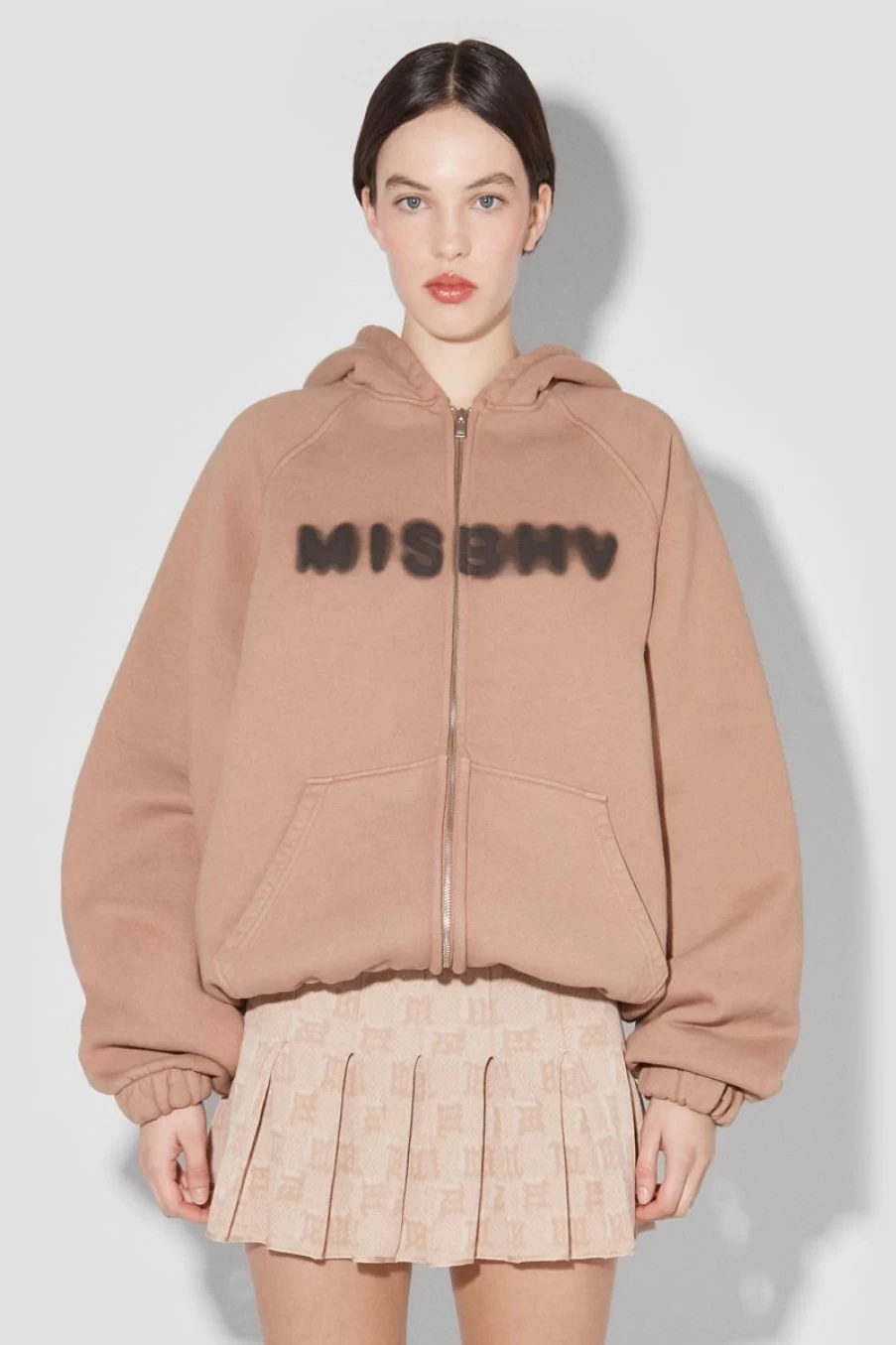 MISBHV Community Zipped Hoodie Vintage Brown Clearance