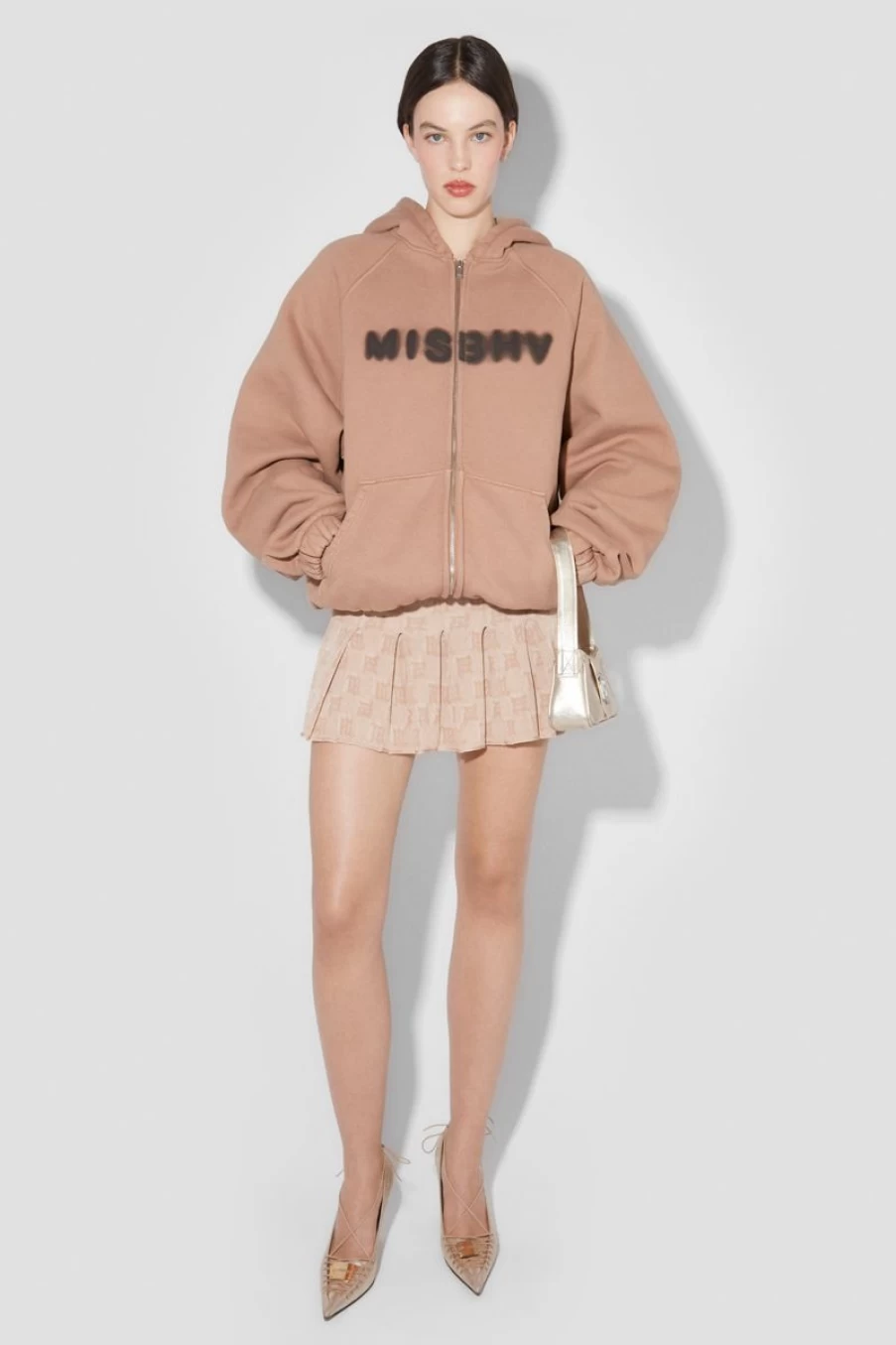 MISBHV Community Zipped Hoodie Vintage Brown Clearance