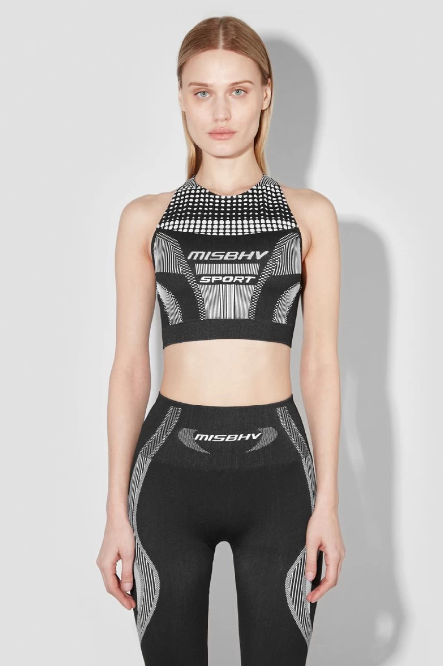 MISBHV Sport Active Wear Wide Strap Gym Tank Black/White Hot