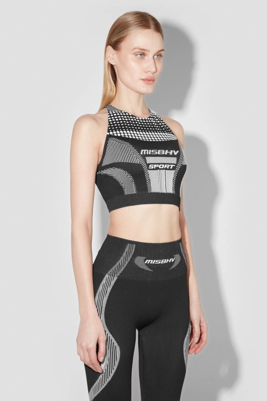 MISBHV Sport Active Wear Wide Strap Gym Tank Black/White Hot