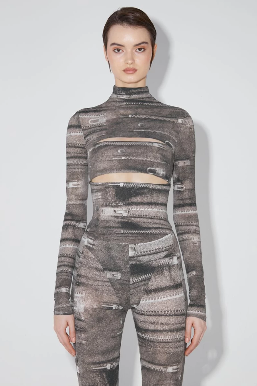 MISBHV Elena Zipper Turtleneck Longsleeve Multicolor Clearance