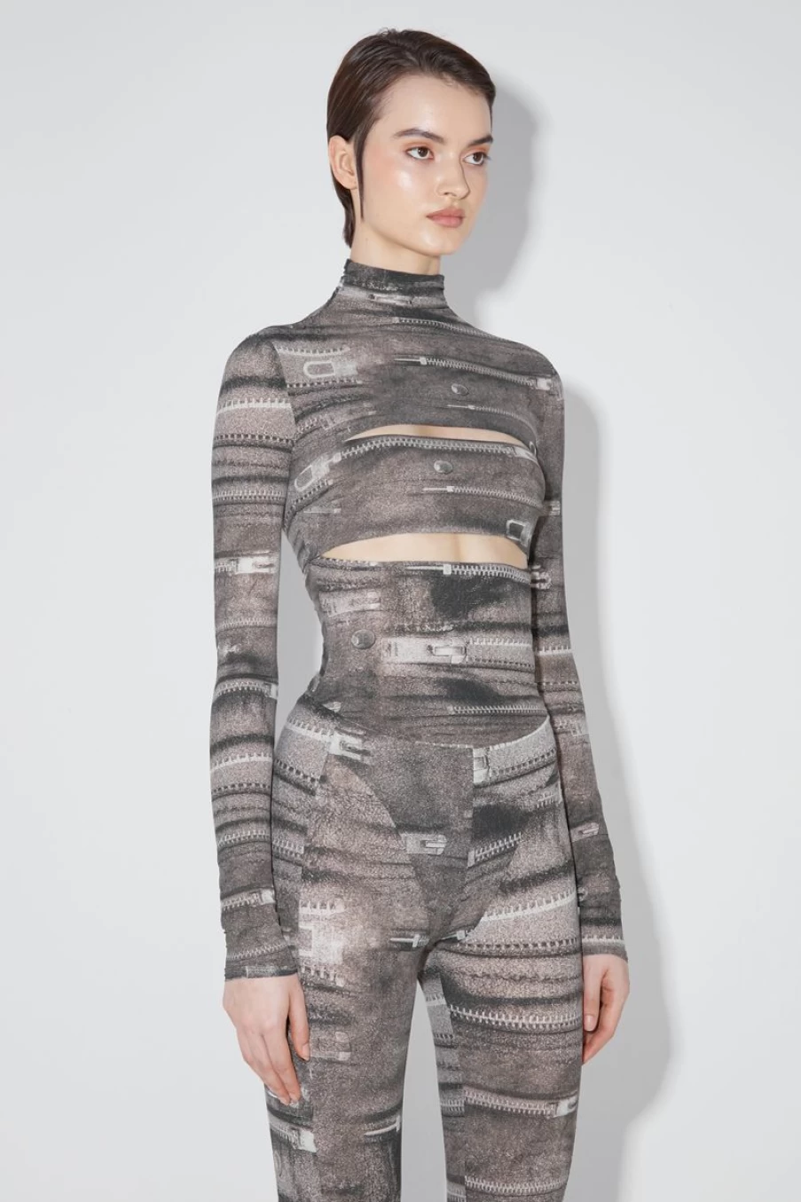 MISBHV Elena Zipper Turtleneck Longsleeve Multicolor Clearance