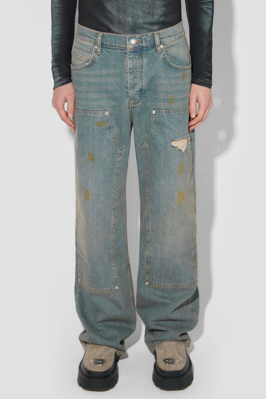 MISBHV Sunrise Wash Carpenter Denim Trousers Blue Clearance