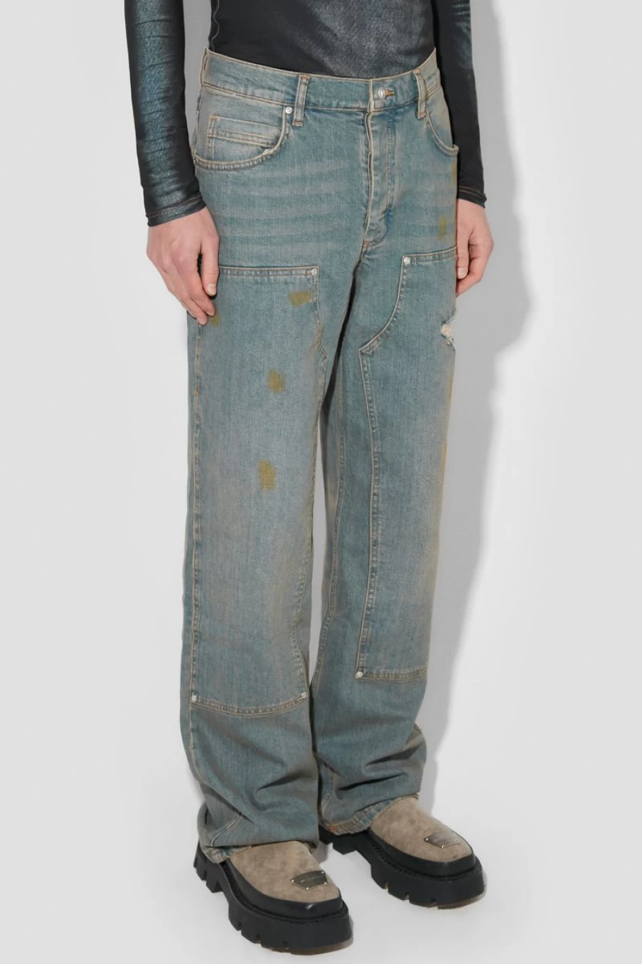 MISBHV Sunrise Wash Carpenter Denim Trousers Blue Clearance