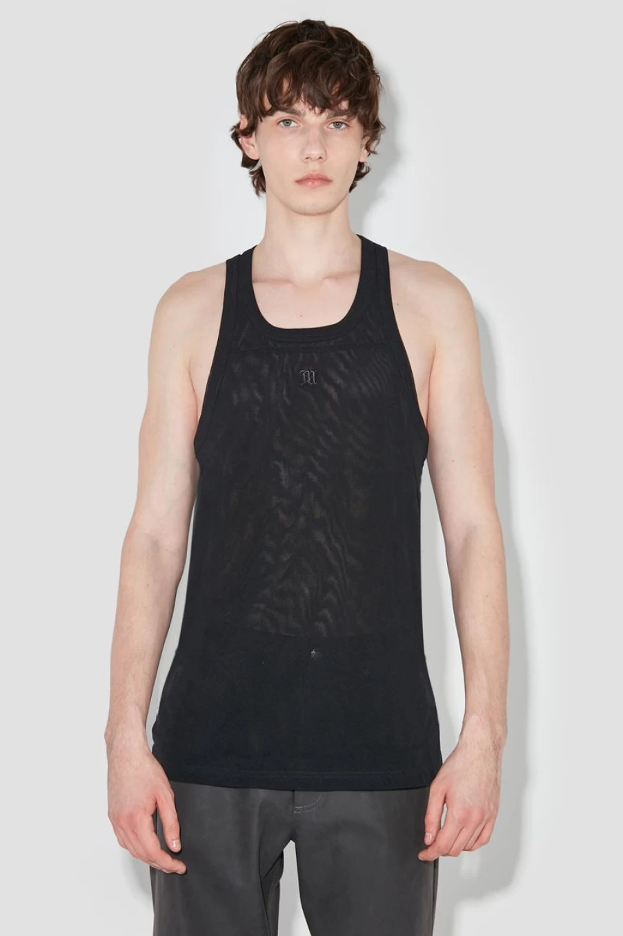 MISBHV Double Layered Mesh M Tank Top Black Clearance